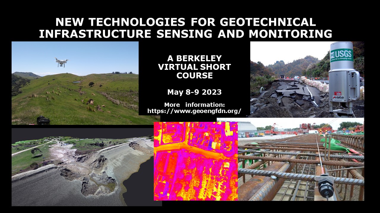May 8-9 2023 Short Course on "New Technologies for Geotechnical Infrastructure Sensing and Monitoring"